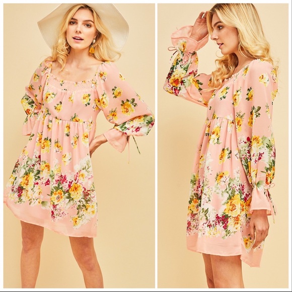 Entro Floral Print Baby Doll Dress - Picture 7 of 7